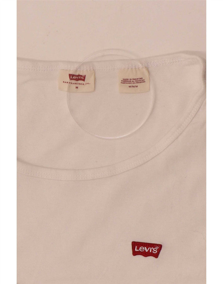 Top pentru femei Levi's cu mânecă lungă UK 12 Medium White