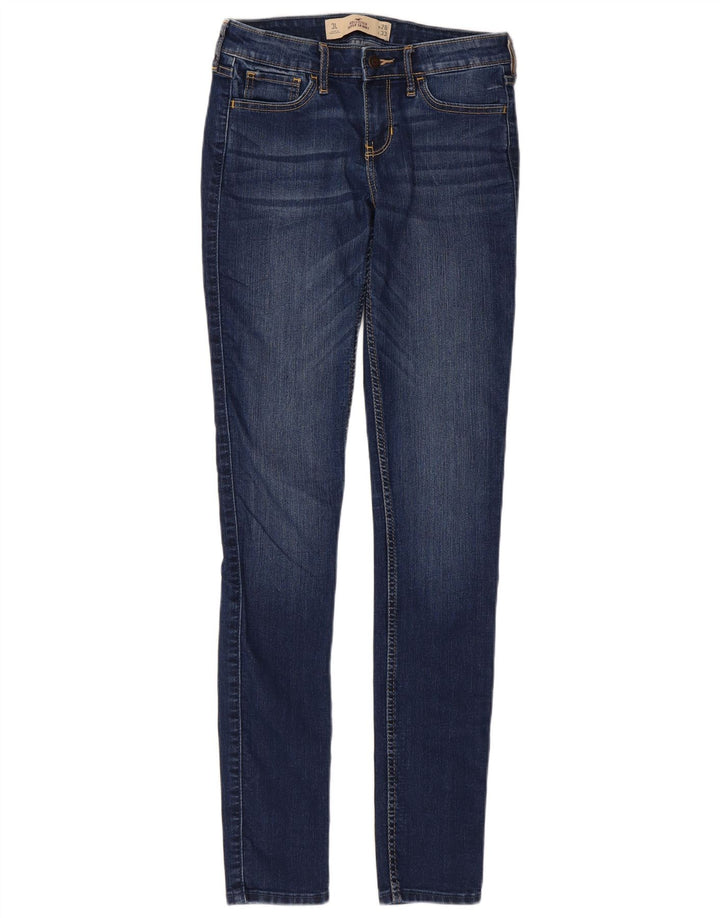 Blugi super skinny pentru femei HOLLISTER W26 L33 bumbac albastru