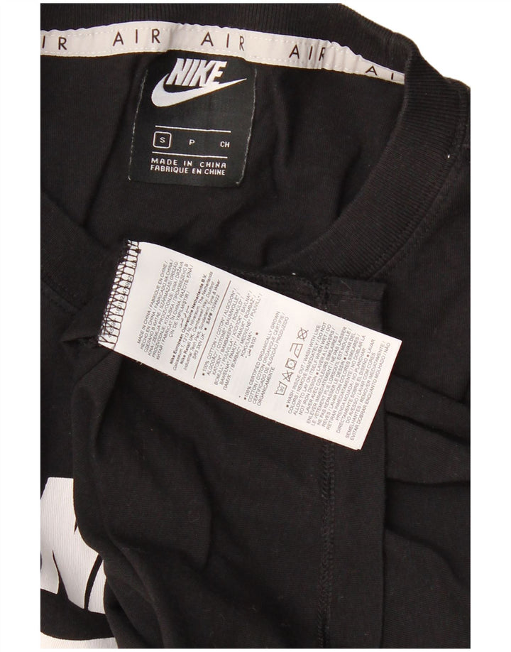 Tricou grafic supradimensionat Nike pentru femei Top UK 10 Small Black Bumbac