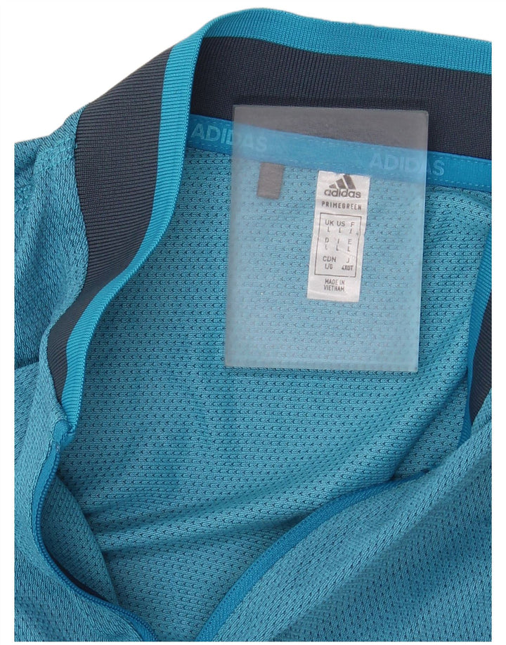 Vest Vest Top Femei Adidas UK 14 Large Blue Colorblock
