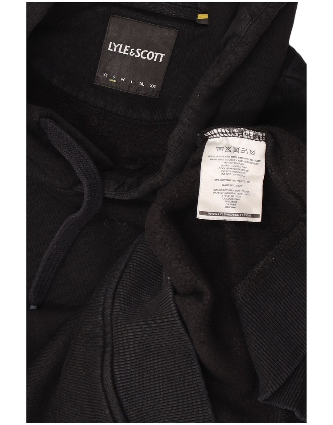 Pulover Lyle & Scott pentru bărbați, bumbac, negru
