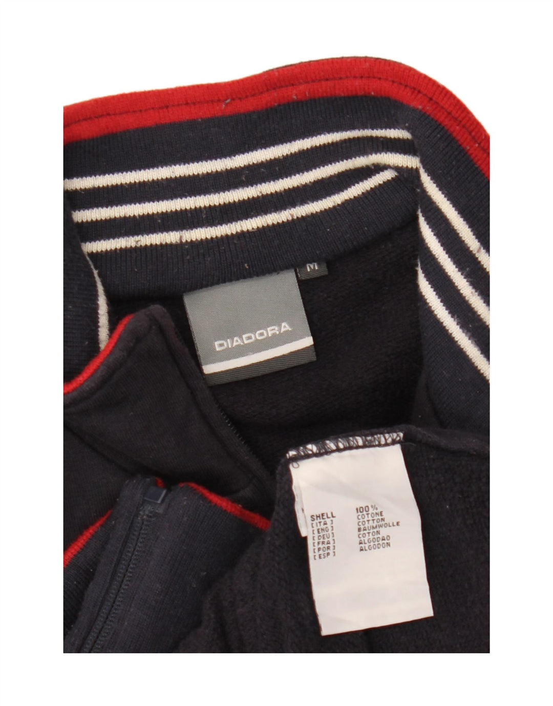 Trening pentru bărbați DIADORA Jachetă de top cu grafică din bumbac, albastru bleumarin mediu