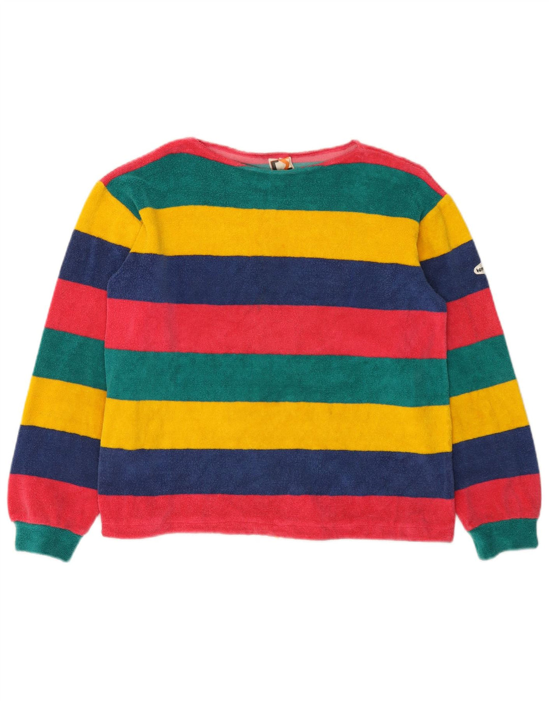 Pulover vintage pentru damă din lână IT 44 bumbac cu dungi multicolore medii