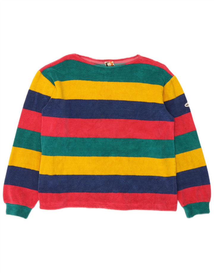 Pulover vintage pentru damă din lână IT 44 bumbac cu dungi multicolore medii