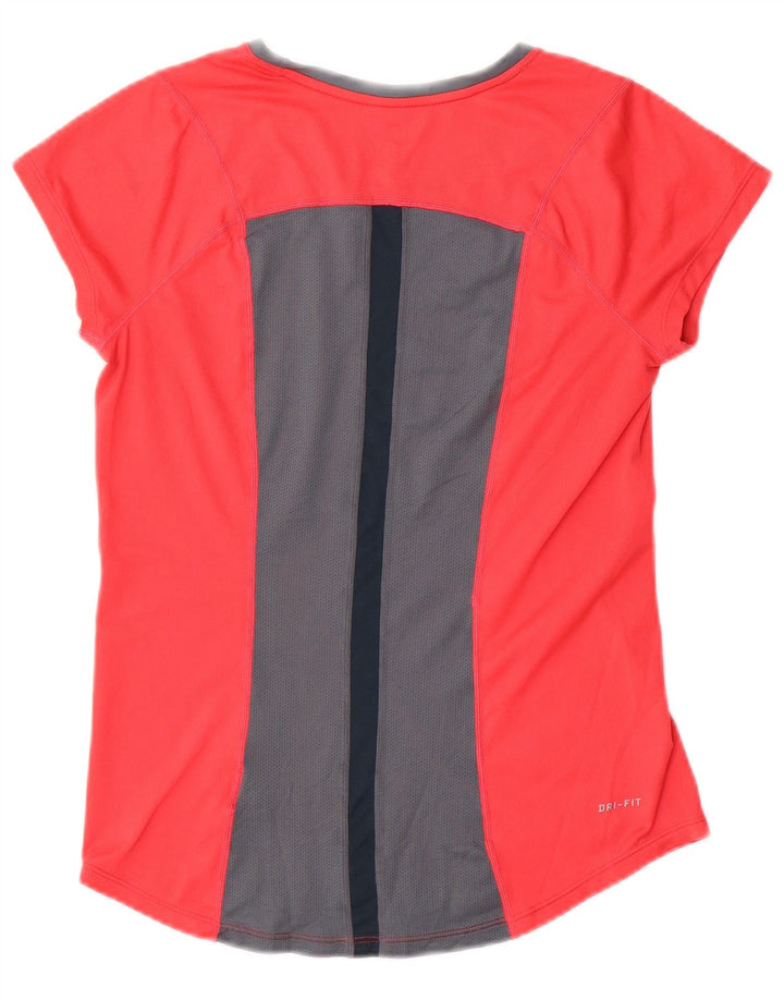 Tricou pentru femei Dri Fit NIKE Top UK 12 Medium Red Colorblock