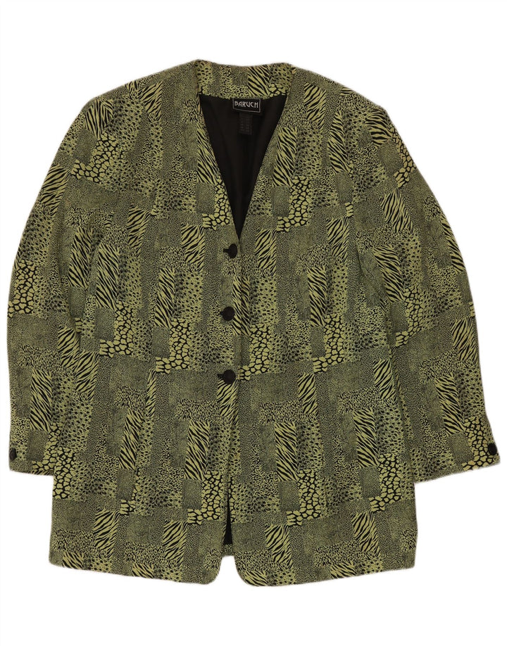 Jachetă de damă BARUCH cu paragate UK 16, mare, verde, imprimeu animal