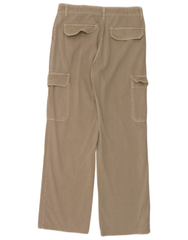 Pantaloni cargo drepti pentru femei Zara EU 40 Medium W30 L32 Bumbac gri