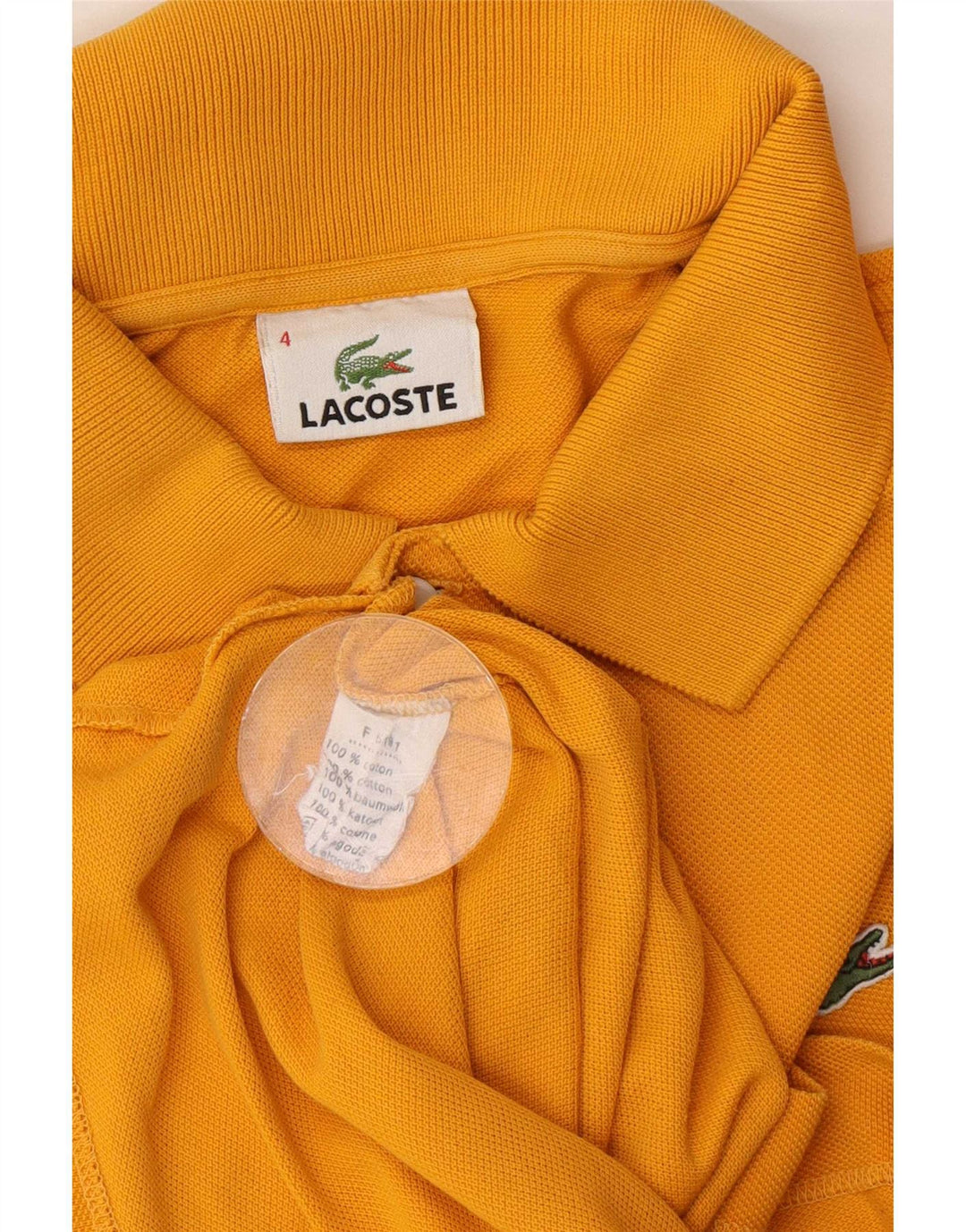 Tricou polo Lacoste pentru bărbați mărimea 4 bumbac portocaliu mediu