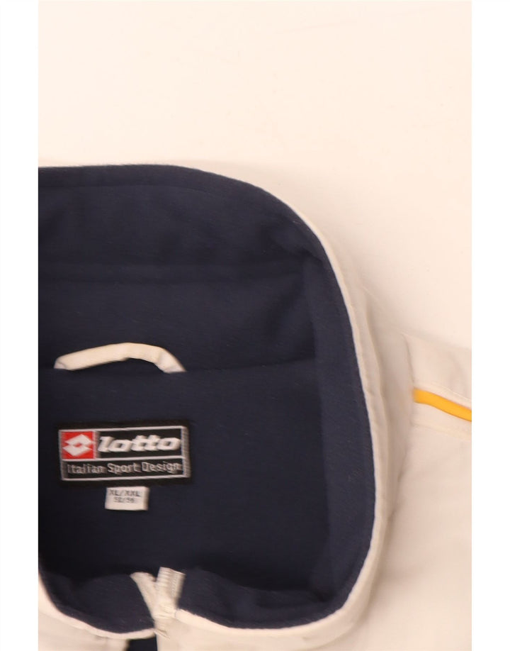 Gilet grafic căptușit pentru bărbați LOTTO IT 52 XL poliester alb