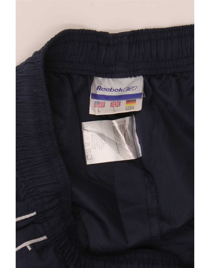 Pantaloni de trening grafic Reebok pentru bărbați, mari, albastru, poliester