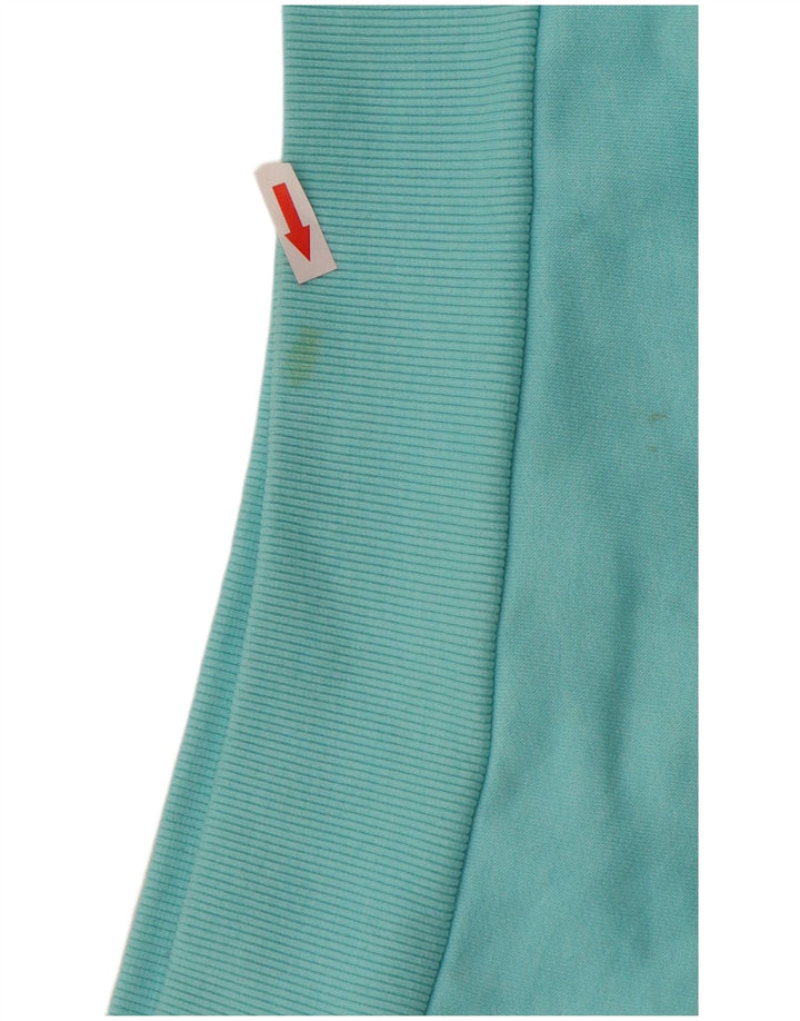 WEIRD FISH Pulover cu glugă cu grafic pentru femei UK 10 Bumbac turcoaz mic