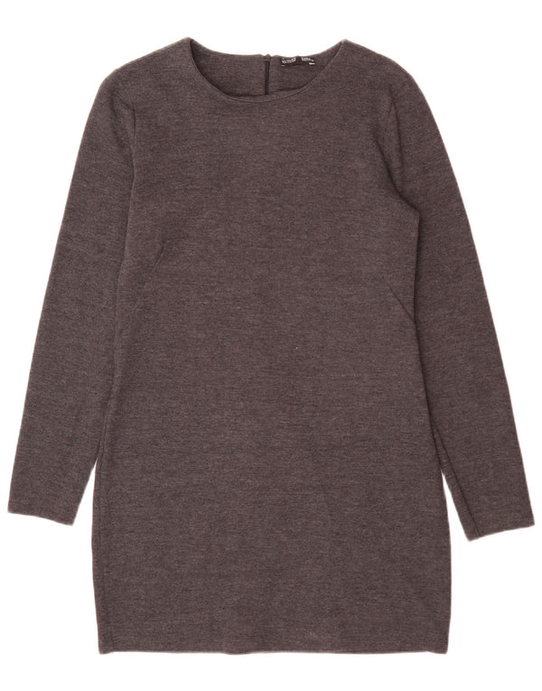 Rochie mini-jumper Zara pentru femei UK 14, mare, gri