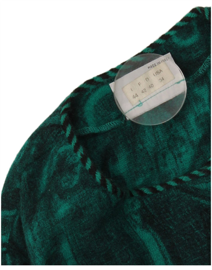 Jachetă Parah pentru femei cu 6 nasturi IT 44 Lână cachetă verde mediu