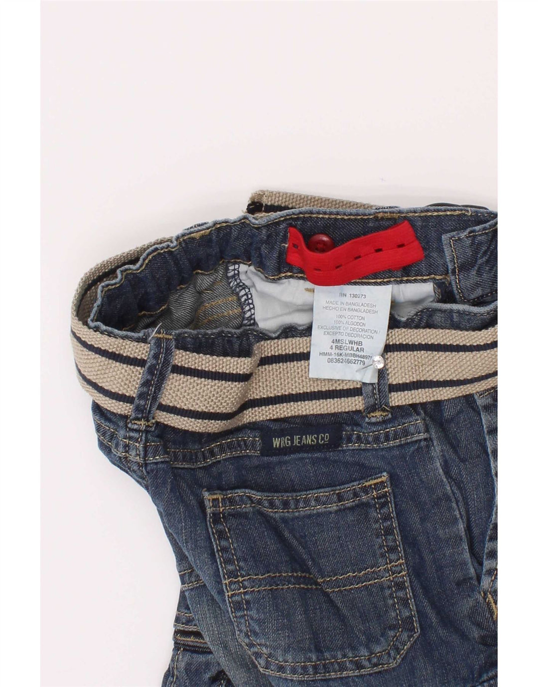 Pantaloni scurti din denim cargo Wrangler Boys 3-4 ani W22 bumbac albastru