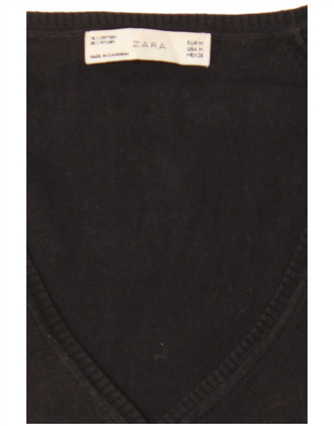 Pulover cardigan pentru femei Zara UK 12 bumbac mediu negru