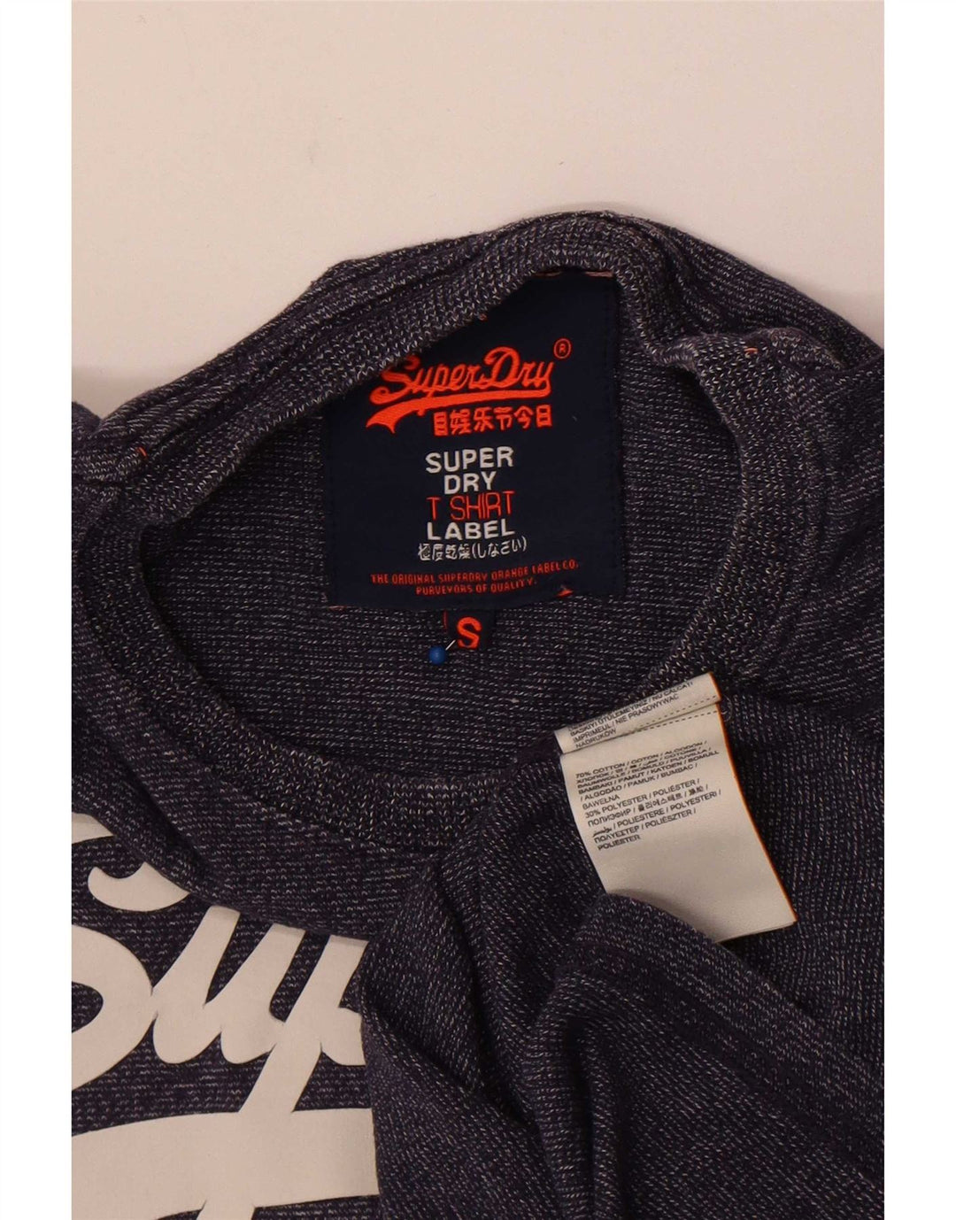 Tricou grafic pentru bărbați Superdry Top mic din bumbac bleumarin