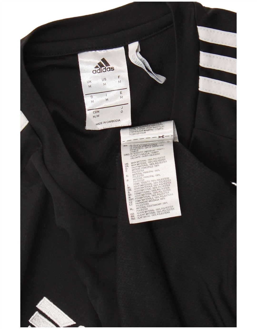 Tricou ADIDAS Climalite pentru bărbați Top Mediu Negru Poliester Bloc de culoare
