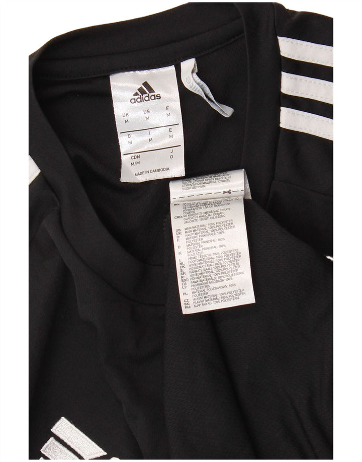 Tricou ADIDAS Climalite pentru bărbați Top Mediu Negru Poliester Bloc de culoare