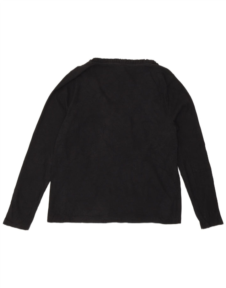 J. CREW Top pentru femei cu mânecă lungă UK 16 Large Black