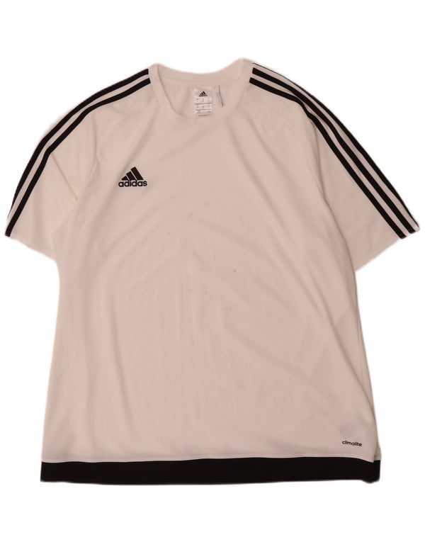 Tricou Adidas Climalite pentru bărbați Top XL, alb, poliester color bloc