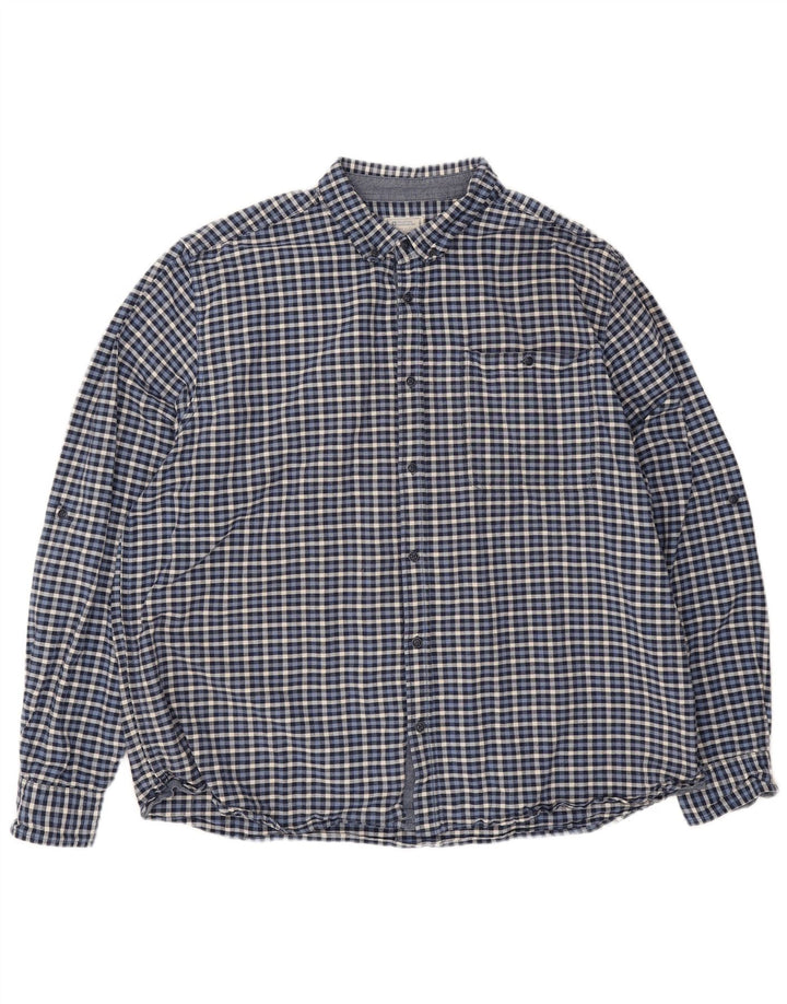 Cămașă de flanel pentru bărbați Mountain Warehouse 3XL, bumbac vichy, albastru bleumarin