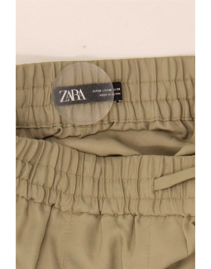 Pantaloni de jogging pentru femei Zara Pantaloni casual Mediu L28 L26 Kaki Poliester