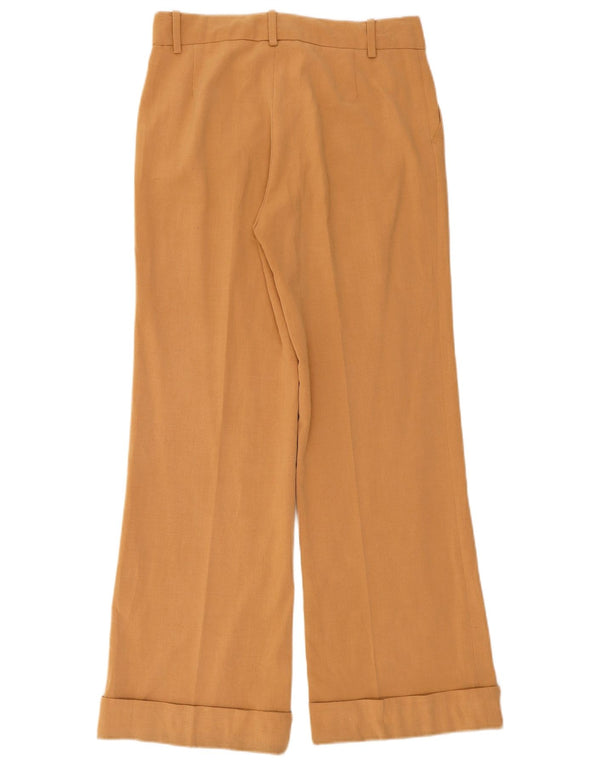 Pantaloni casual pentru femei Zara cu picioare late EU 38 Mici L28 L31 Bej