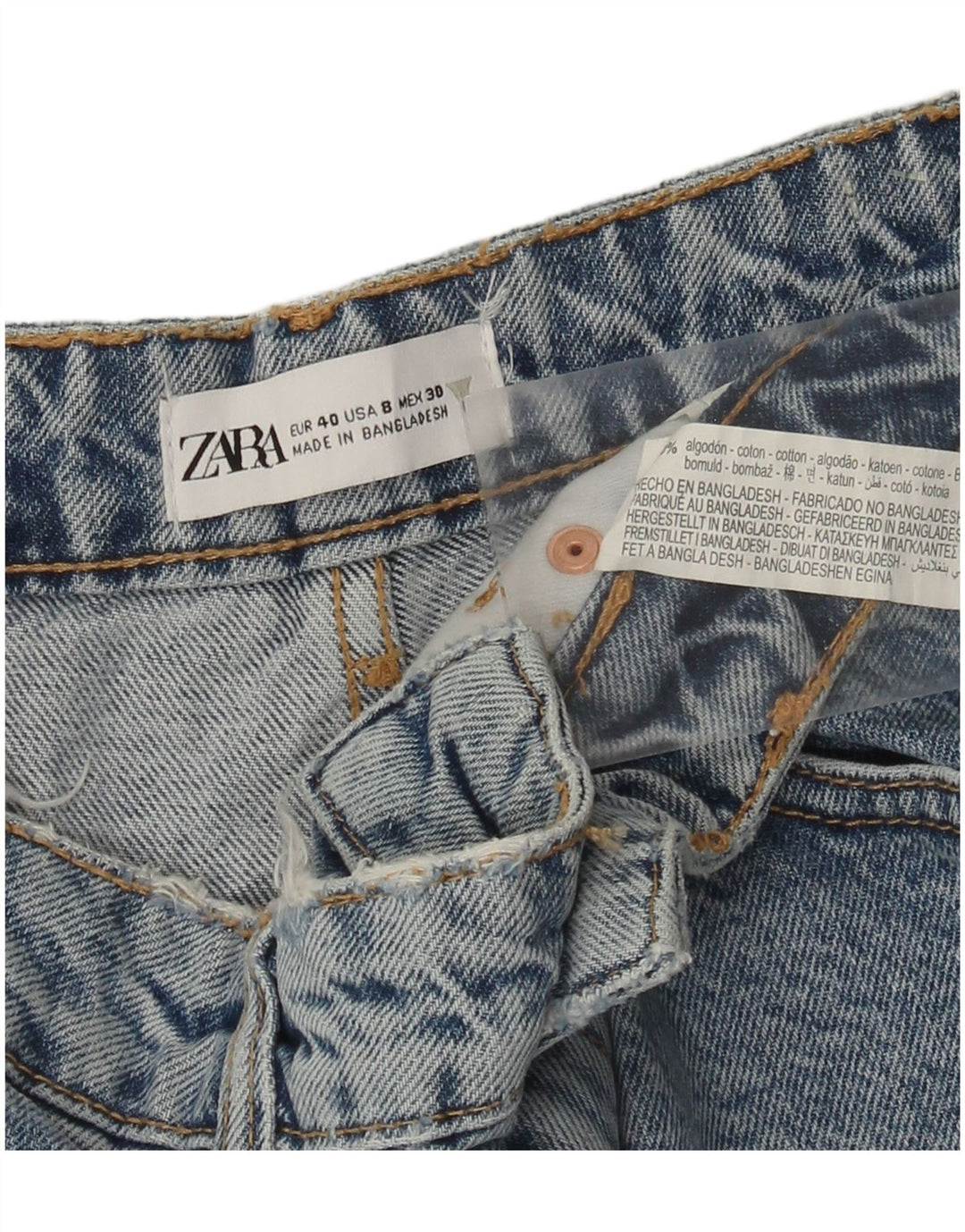 Pantaloni scurți din denim pentru femei Zara EU 40 Medium W30 Bumbac albastru