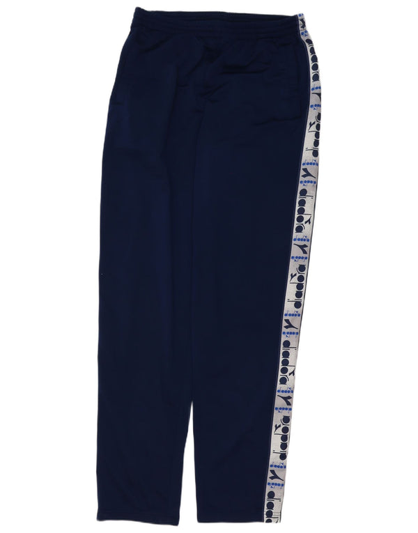 Pantaloni de trening Diadora pentru bărbați cu grafică UK 44, mari, bleumarin, color block