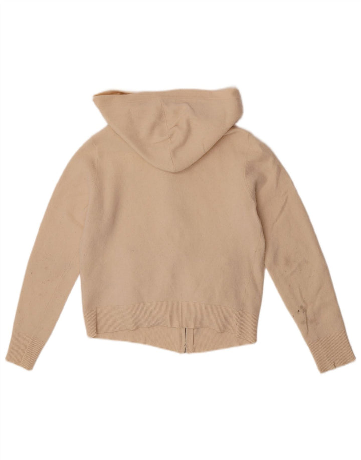 Reiss Pulover Crop Cardigan pentru Femei UK 12 Mediu Lână albă