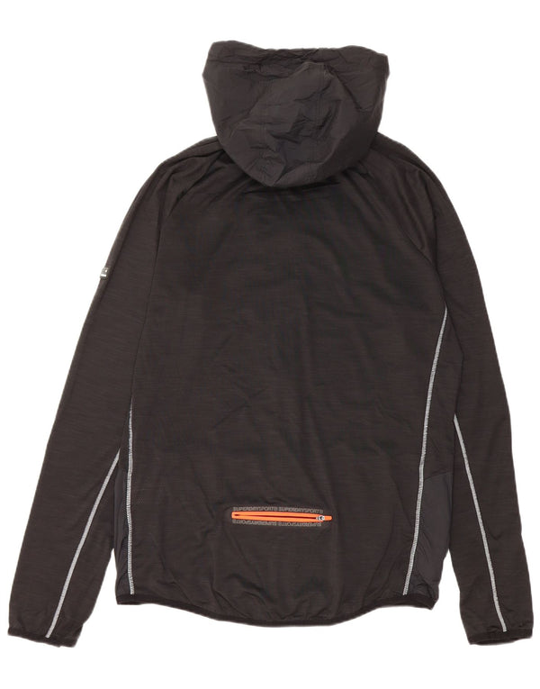 Jachetă Superdry pentru bărbați Athletic Fit Graphic Trening Top Jachetă mare, neagră