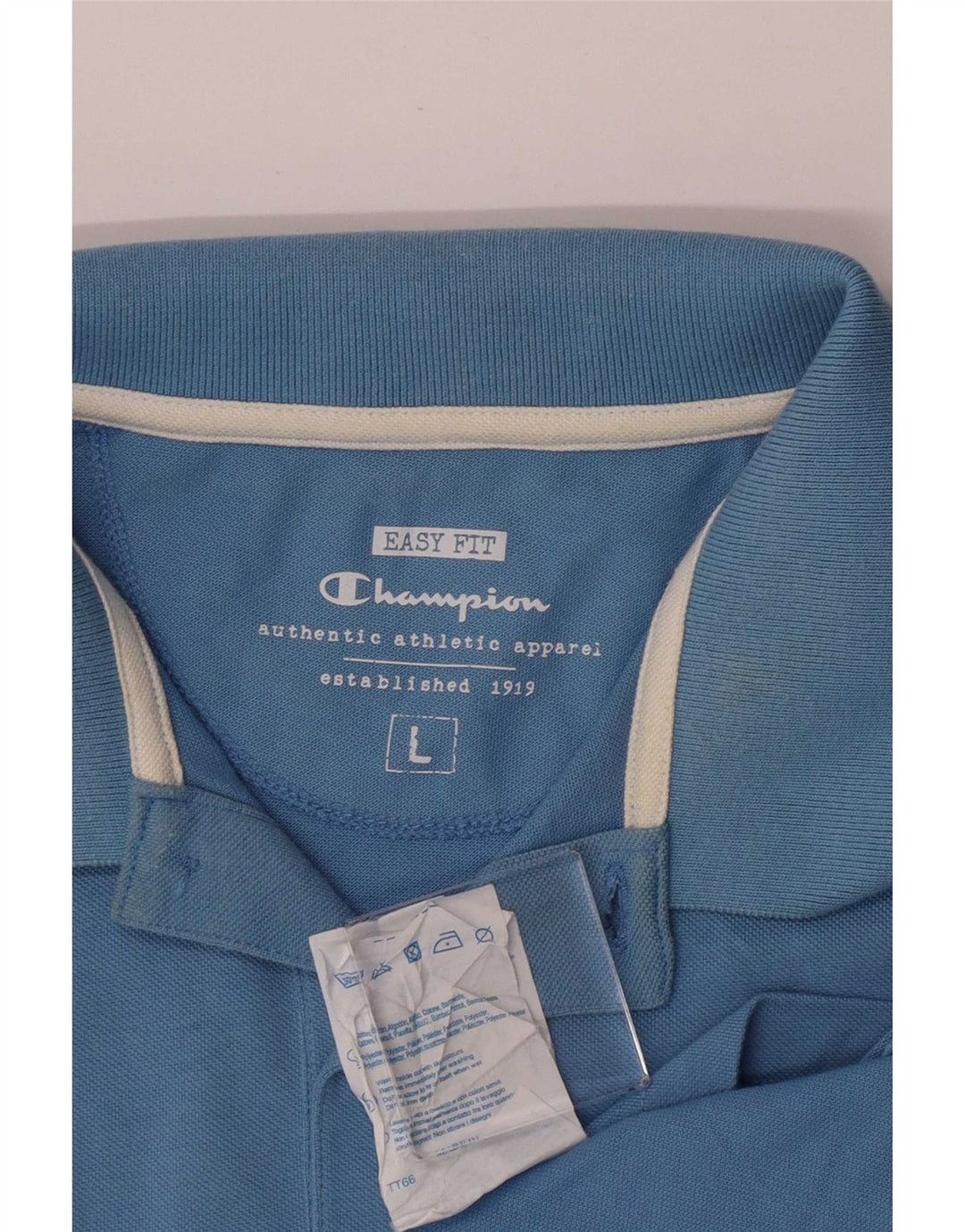 Tricou polo pentru bărbați Champion Easy Fit, mare, albastru, bumbac