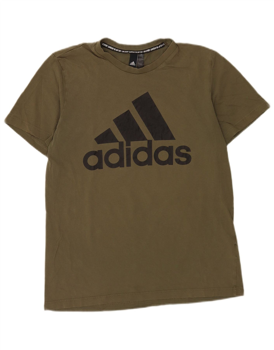 Tricou grafic pentru bărbați Adidas Top Mediu Kaki Bumbac