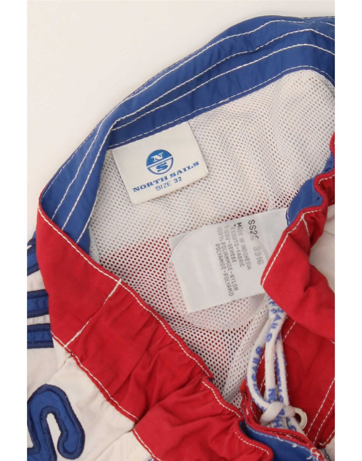 Pantaloni scurți de înot North Sails pentru bărbați, roșu mediu, poliamidă color bloc