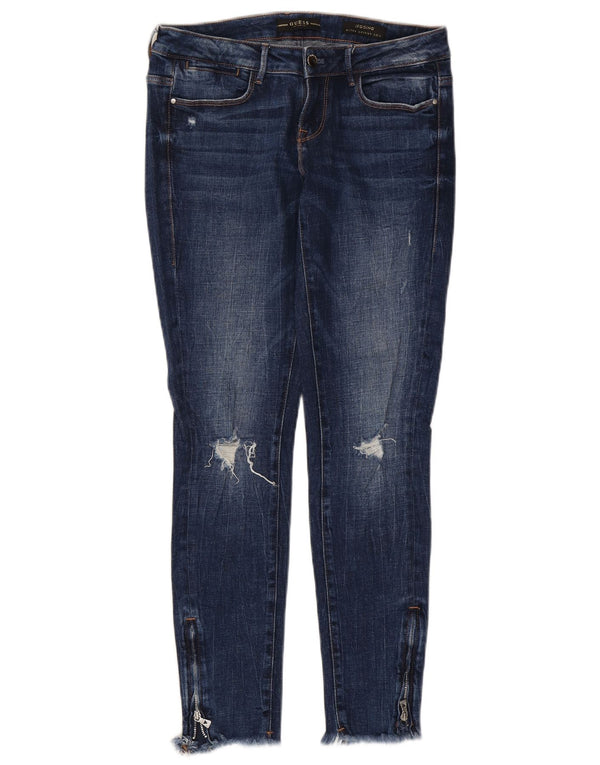 Blugi skinny pentru femei Guess Distressed Jegging W30 L28 Blue