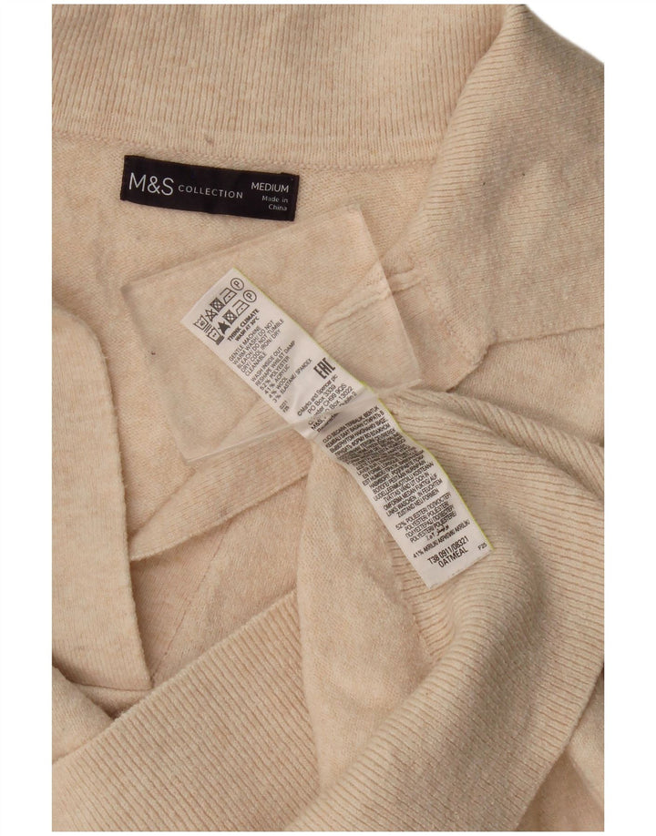 Marks & Spencer Pulover cu gât polo pentru femei UK 14 Bej mediu