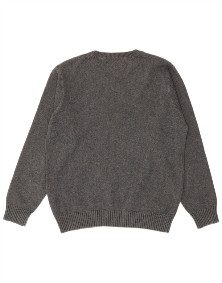 Pulover Tommy Hilfiger pentru bărbați, cu gât crew, bumbac, gri mediu