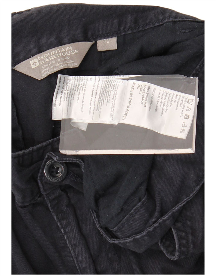 Pantaloni scurți cargo pentru bărbați MOUNTAIN WAREHOUSE W32, bumbac mediu albastru bleumarin