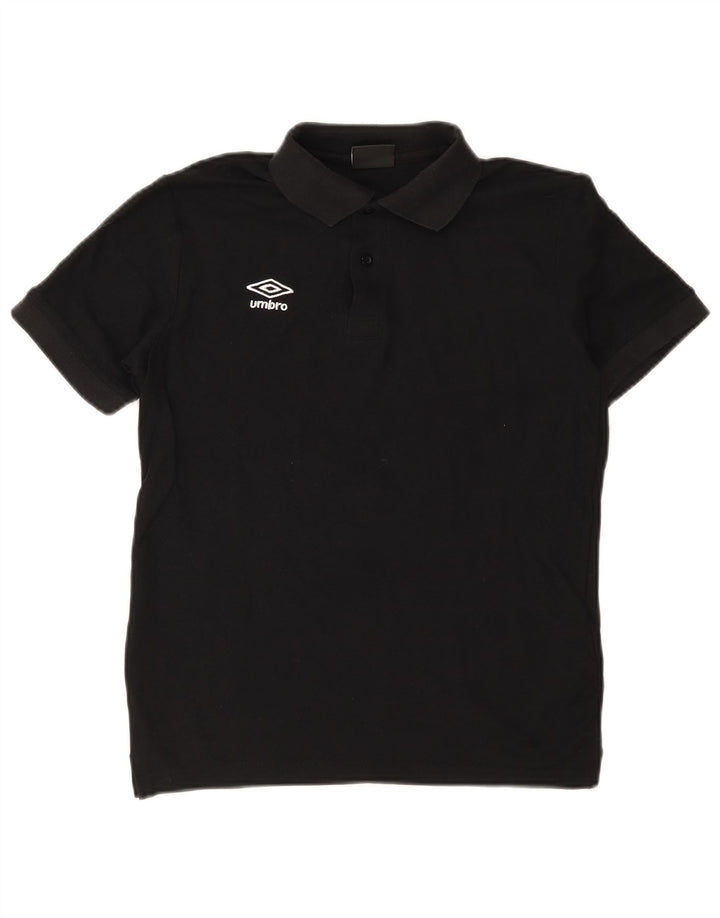Tricou polo Umbro pentru bărbați, bumbac negru mic