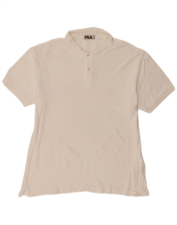 Tricou polo pentru bărbați FILA IT 56 2XL Alb