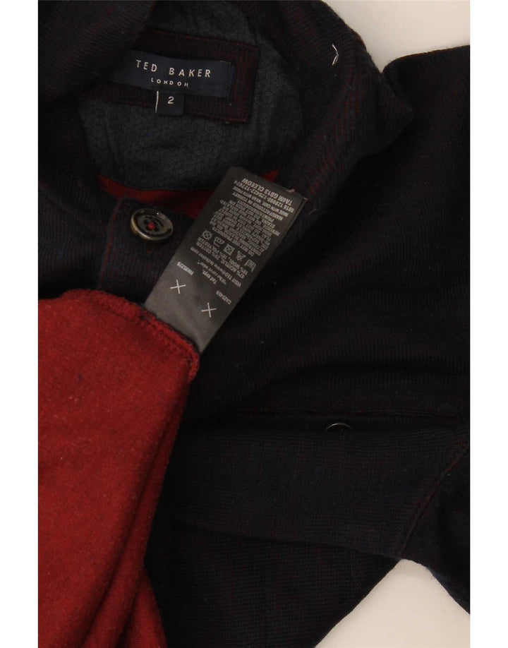 Pulover pentru bărbați Ted Baker cu gât cu nasturi, mărime 2, mic, bleumarin, modern