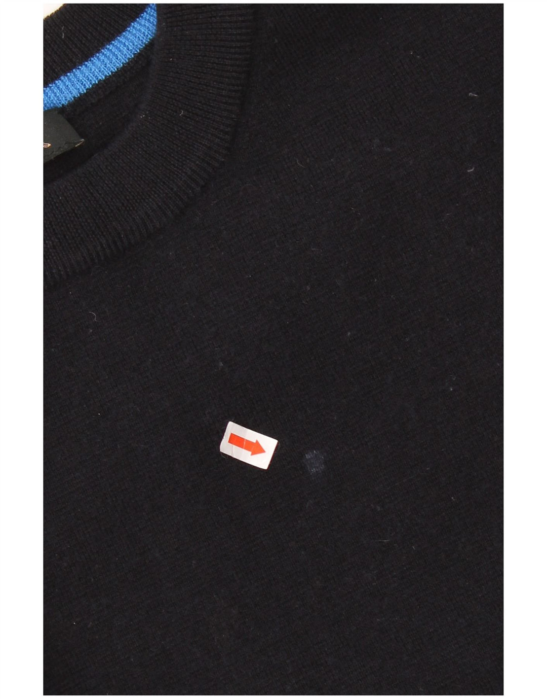 Pulover de damă Jaeger cu decolteu rotund pentru femei UK 16 Lână neagră mare