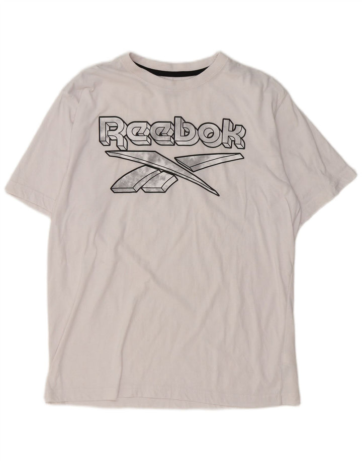 Tricou grafic pentru bărbați Reebok Top Medium White Bumbac