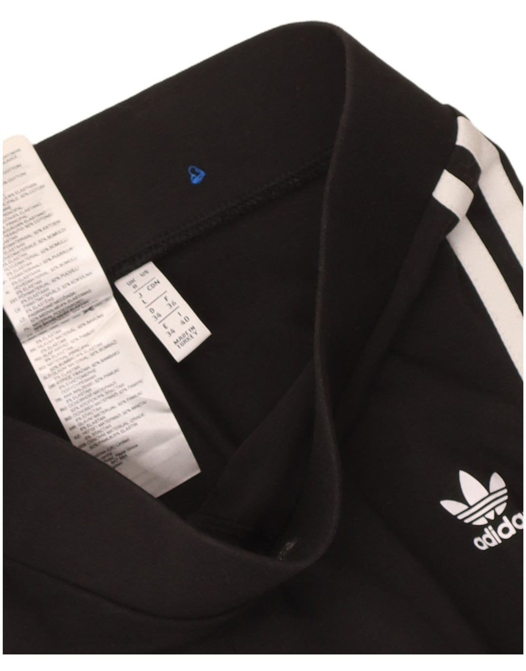 Leggings pentru femei Adidas UK 8 Small Black Bumbac