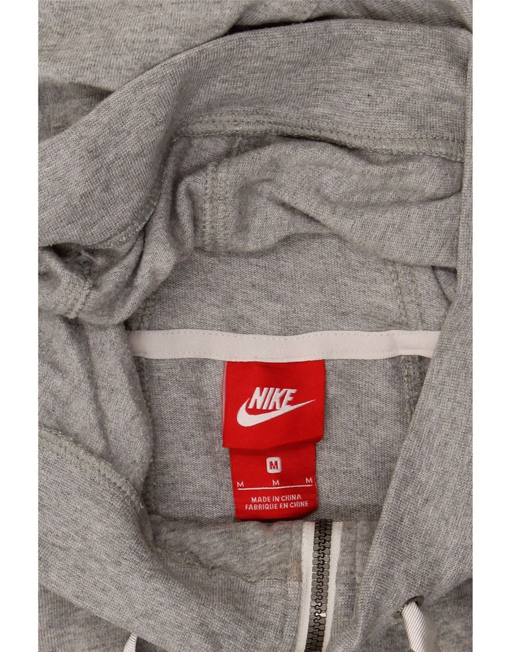 NIKE Womens Zip Hoodie Sweater UK 14 Medium Grey Polyester Vintage Nike and Second-Hand Nike from Messina Hembry 