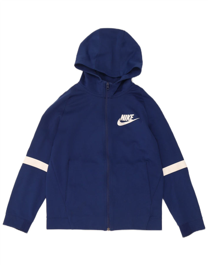 Pulover NIKE pentru băieți, cu fermoar, 12-13 ani, mare, bleumarin, color block