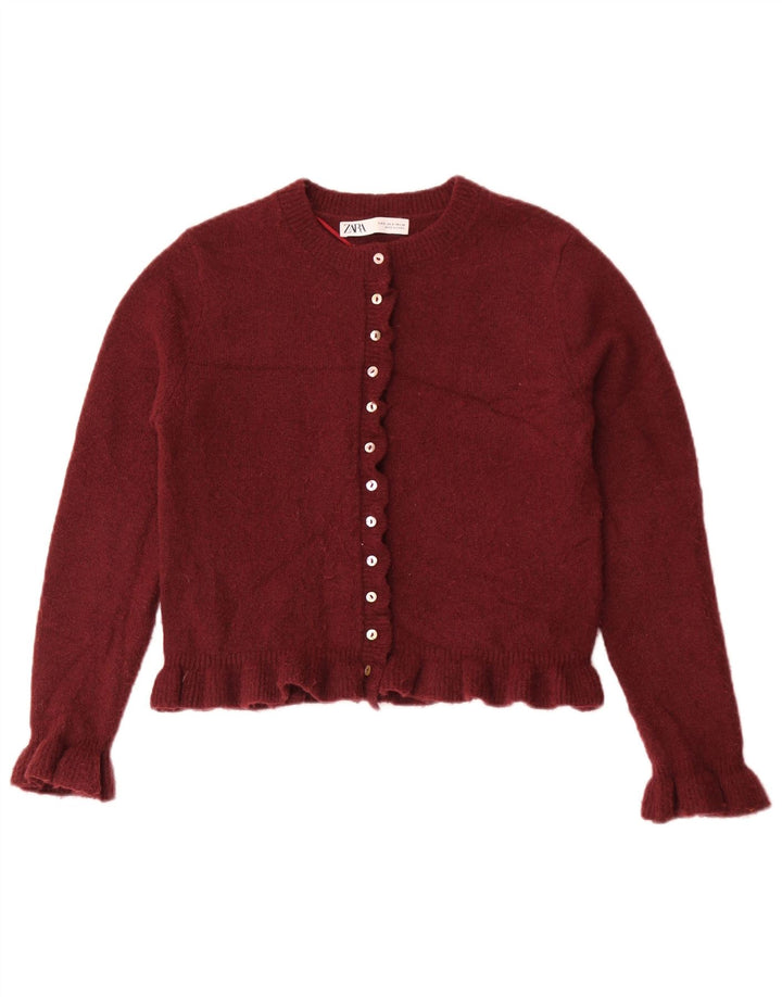 Pulover cardigan pentru femei Zara UK 10 mic, maro, poliester