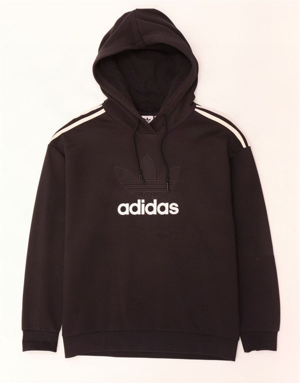 Pulover Adidas pentru femei Graphic Oversized Hoodie UK 12/14 Bumbac mediu negru