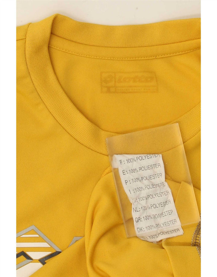 Tricou grafic pentru bărbați Lotto Top Mediu Galben Poliester cu dungi