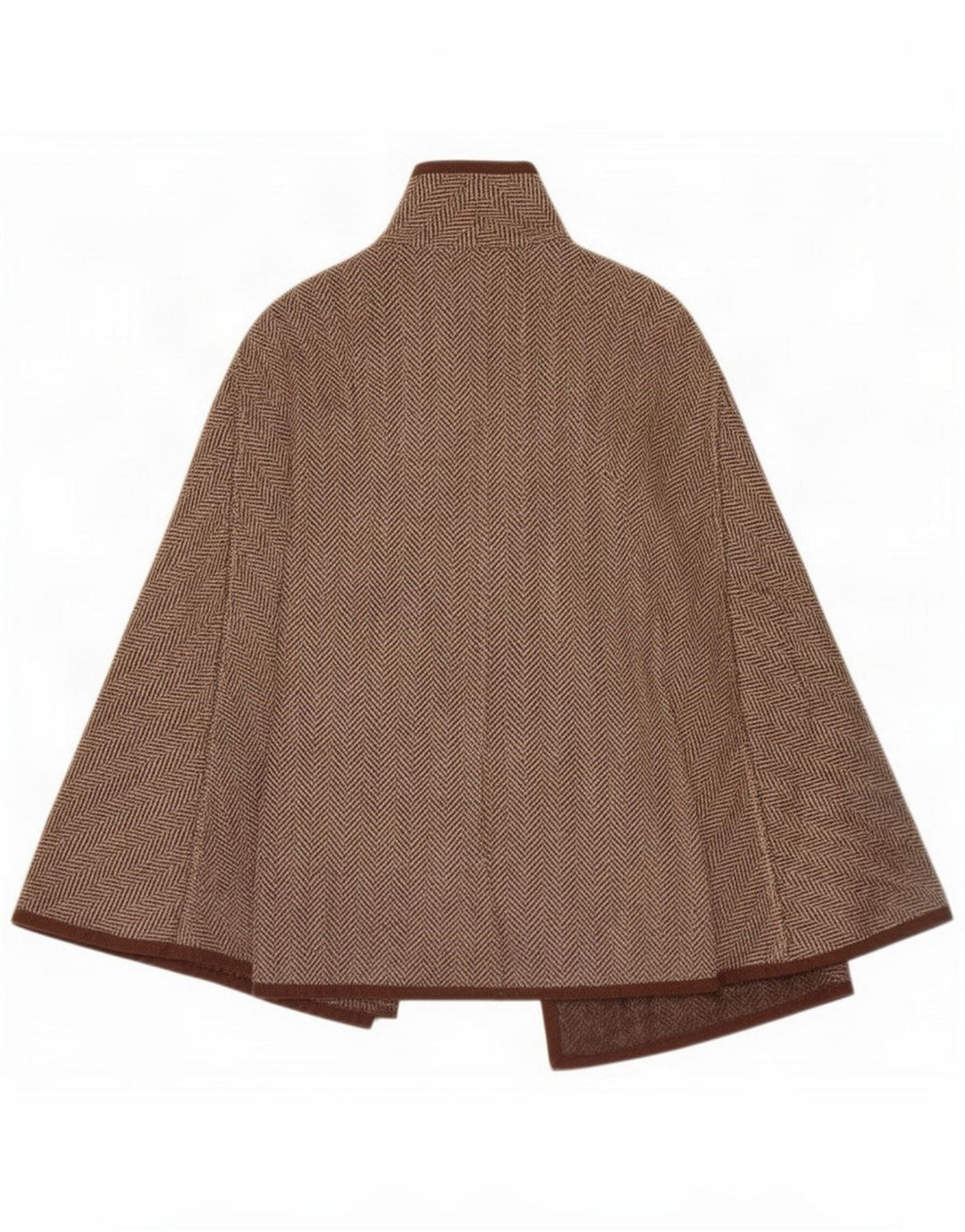 Vintage pentru femei cu 1 nasture pelerina Marime unica maro Herringbone